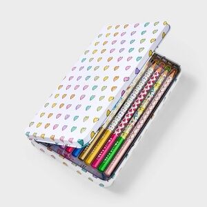 Colored Pencils - Roller Rabbit x Target Disco Hearts Case Rainbow